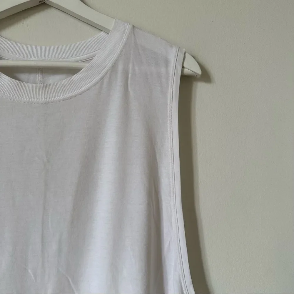 Lululemon All Yours Boyfriend Tank Size White Color Pima Cotton